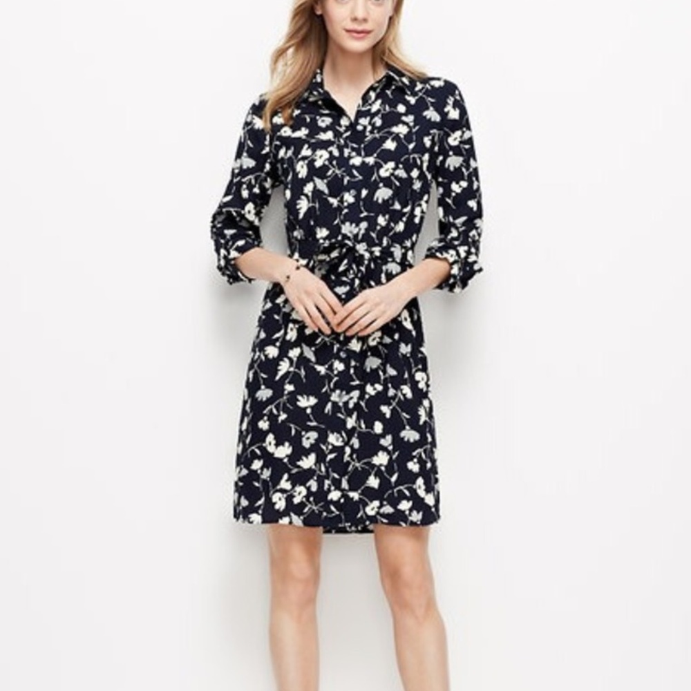 Ann Taylor Floral Shirt Dress